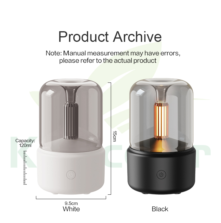 Candlelight Aroma Diffuser Portable 120ml Electric USB Air Humidifier